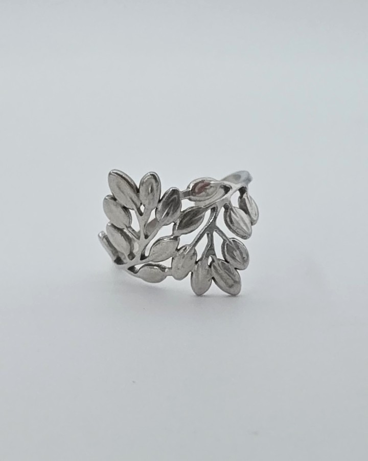 ANILLO AJUSTABLE OLIVO - ACERO INOXIDABLE