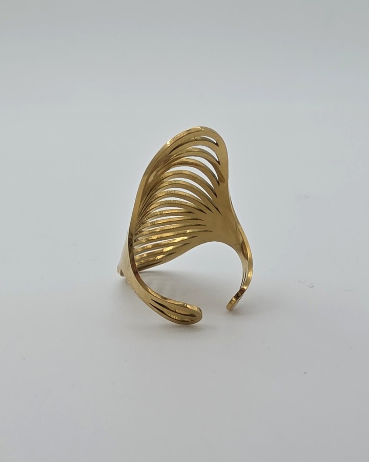 ANILLO AJUSTABLE MAXI LÍNEAS - ACERO INOXIDABLE