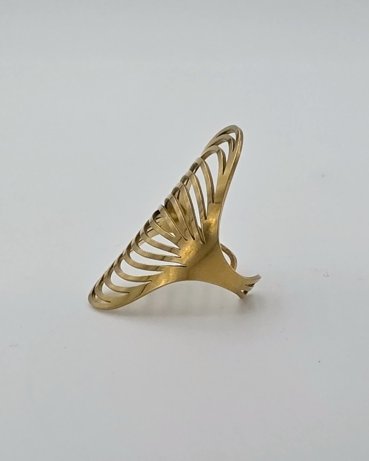 ANILLO AJUSTABLE MAXI LÍNEAS - ACERO INOXIDABLE