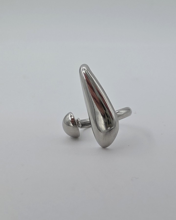 ANILLO AJUSTABLE LÁGRIMA - ACERO INOXIDABLE