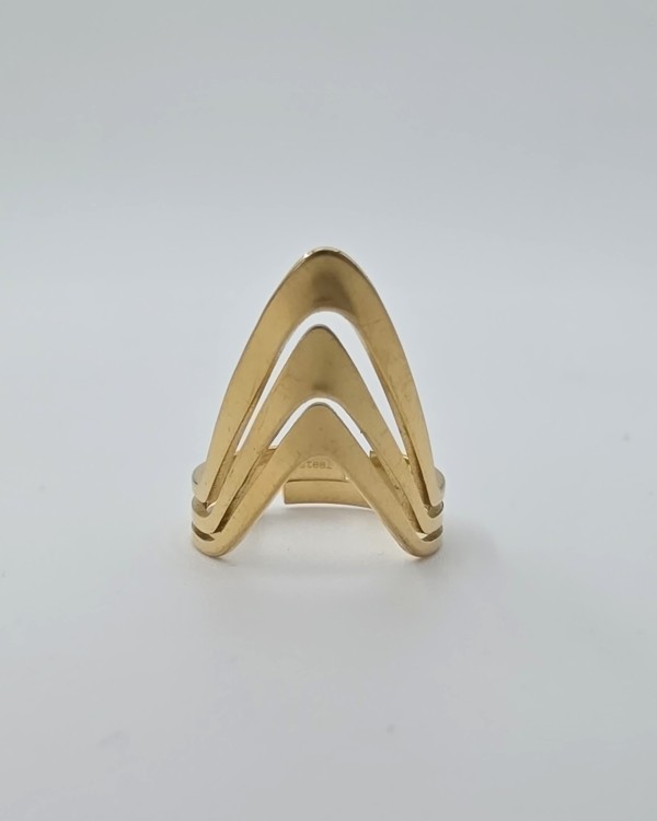 ANILLO AJUSTABLE OLAS - ACERO INOXIDABLE