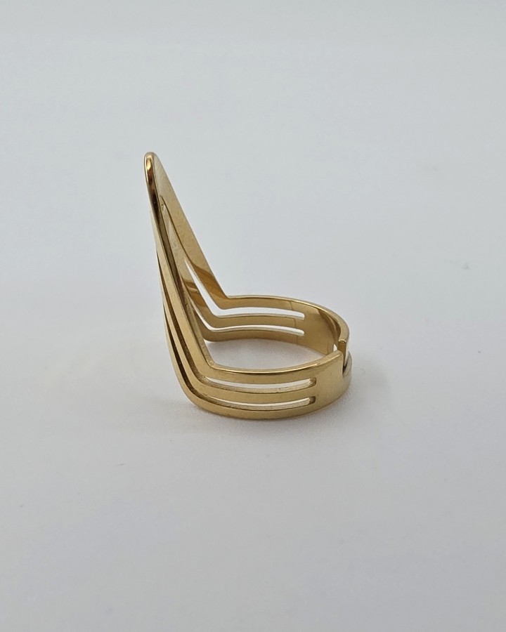 ANILLO AJUSTABLE OLAS - ACERO INOXIDABLE