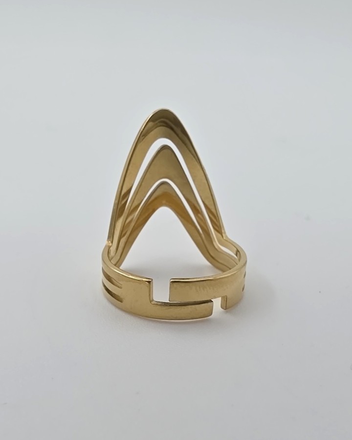 ANILLO AJUSTABLE OLAS - ACERO INOXIDABLE
