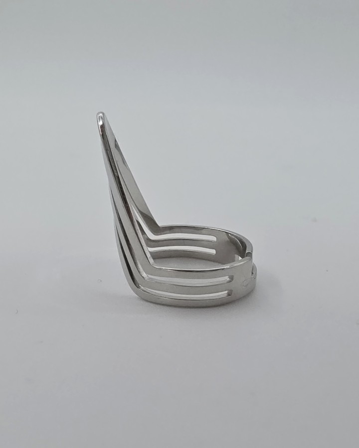 ANILLO AJUSTABLE OLAS - ACERO INOXIDABLE