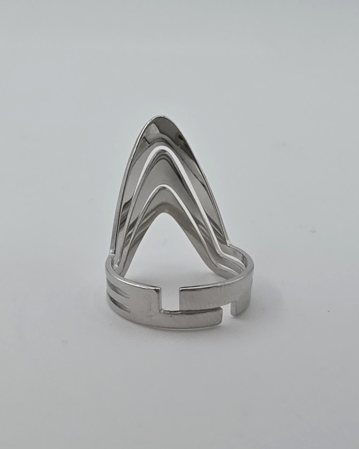 ANILLO AJUSTABLE OLAS - ACERO INOXIDABLE