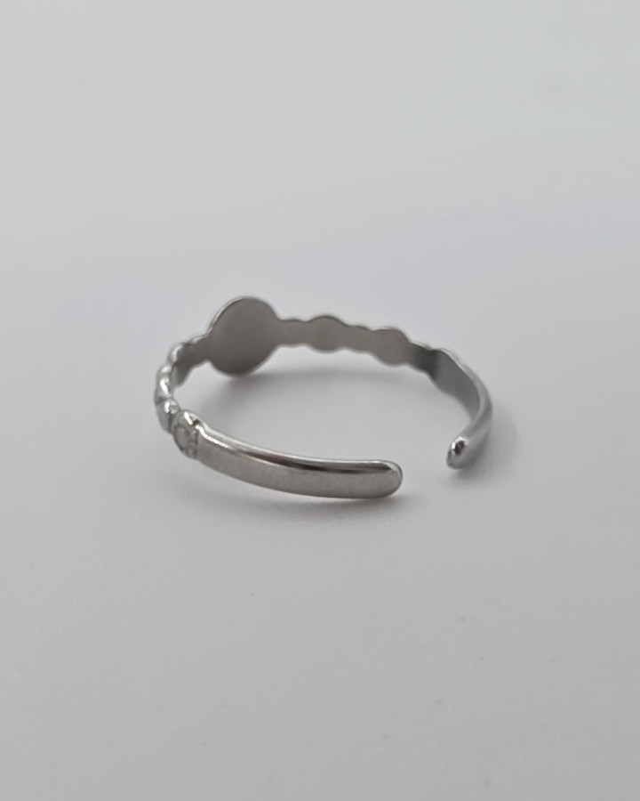 ANILLO AJUSTABLE PUNTOS - ACERO INOXIDABLE