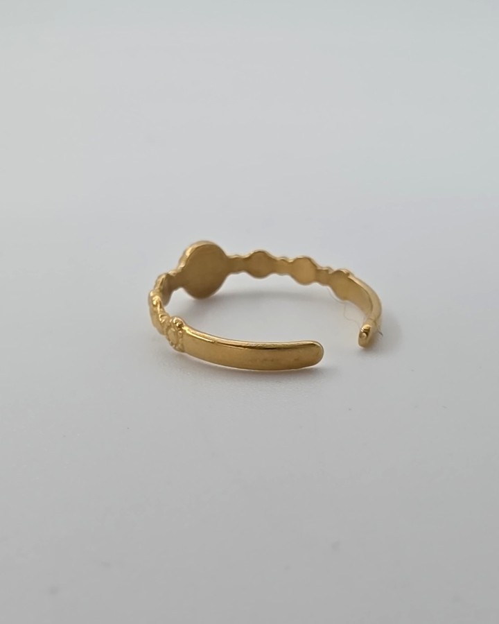 ANILLO AJUSTABLE PUNTOS - ACERO INOXIDABLE