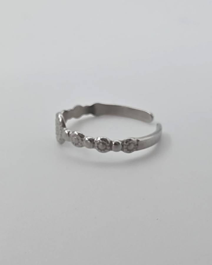 ANILLO AJUSTABLE PUNTOS - ACERO INOXIDABLE