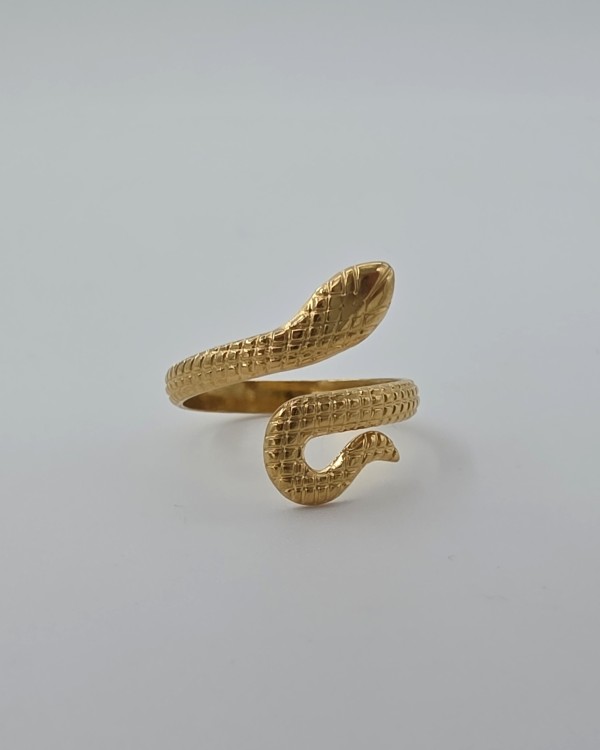 ANILLO AJUSTABLE SERPIENTE - ACERO INOXIDABLE
