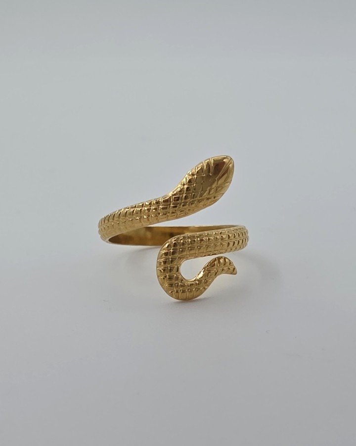 ANILLO AJUSTABLE SERPIENTE - ACERO INOXIDABLE