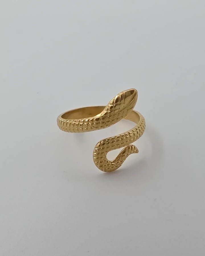 ANILLO AJUSTABLE SERPIENTE - ACERO INOXIDABLE