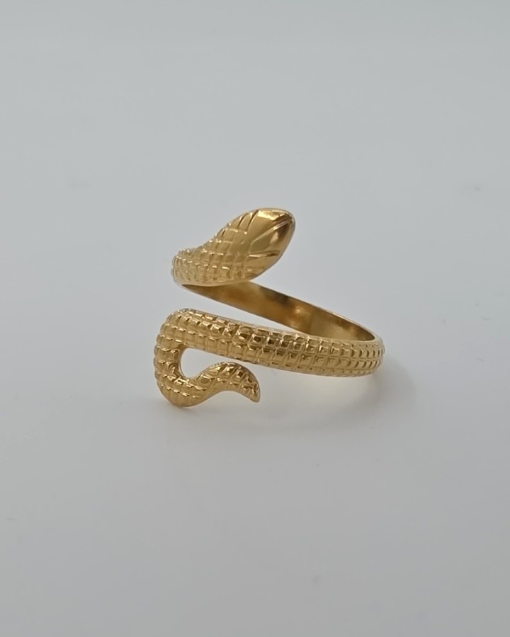 ANILLO AJUSTABLE SERPIENTE - ACERO INOXIDABLE