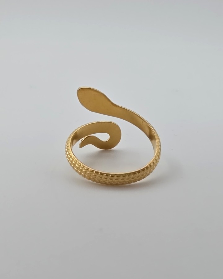 ANILLO AJUSTABLE SERPIENTE - ACERO INOXIDABLE