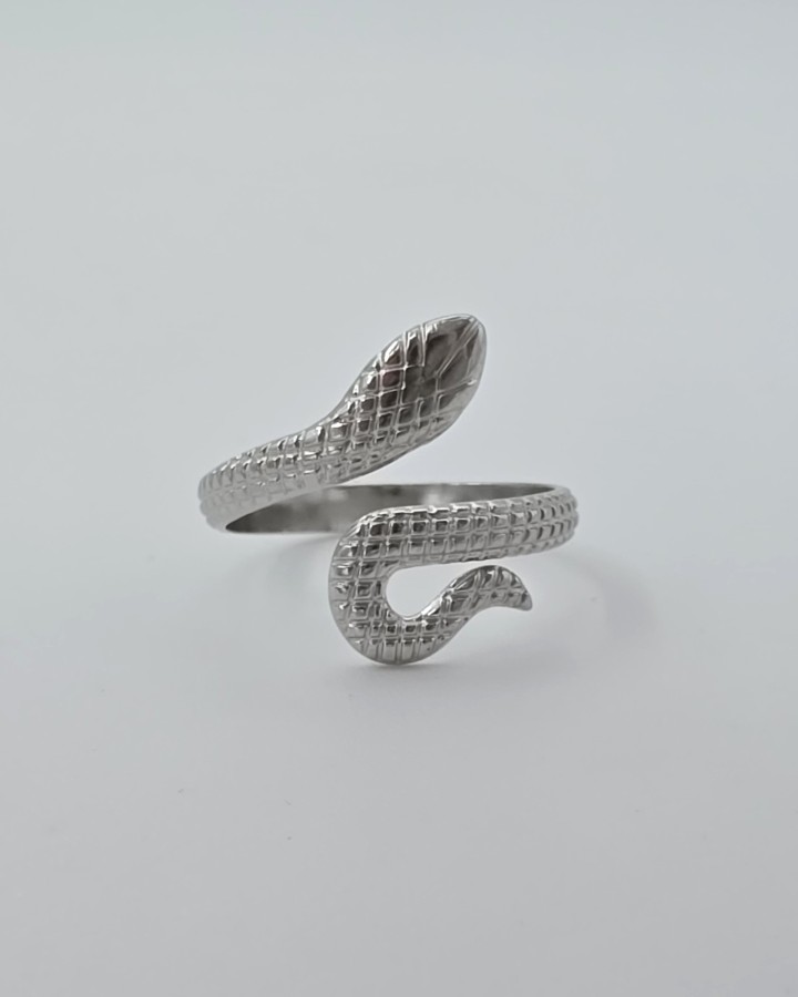 ANILLO AJUSTABLE SERPIENTE - ACERO INOXIDABLE