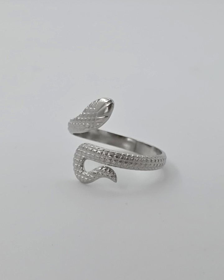 ANILLO AJUSTABLE SERPIENTE - ACERO INOXIDABLE