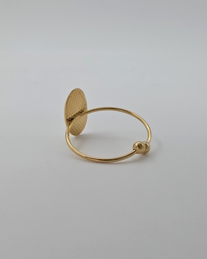 ANILLO AJUSTABLE ÓVALO - ACERO INOXIDABLE