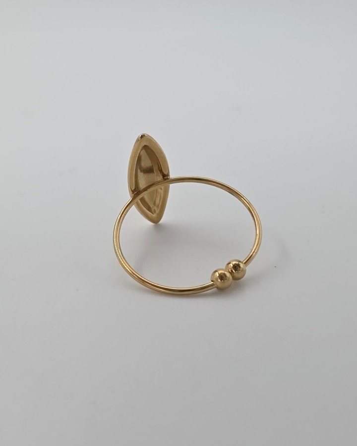 ANILLO AJUSTABLE  PÉTALO - ACERO INOXIDABLE