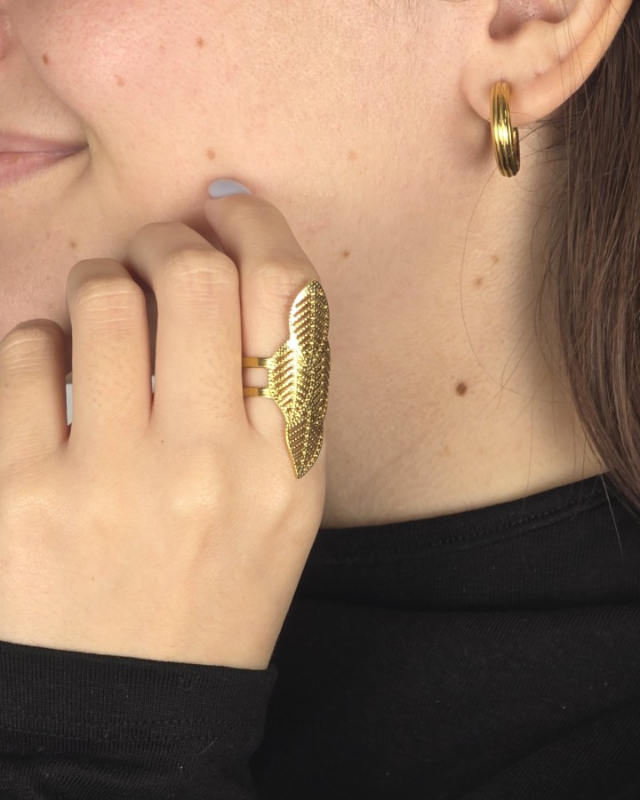 ANILLO AJUSTABLE MAXI HOJA - ACERO INOXIDABLE