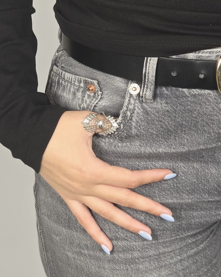 ANILLO AJUSTABLE REFLEJO - ACERO INOXIDABLE