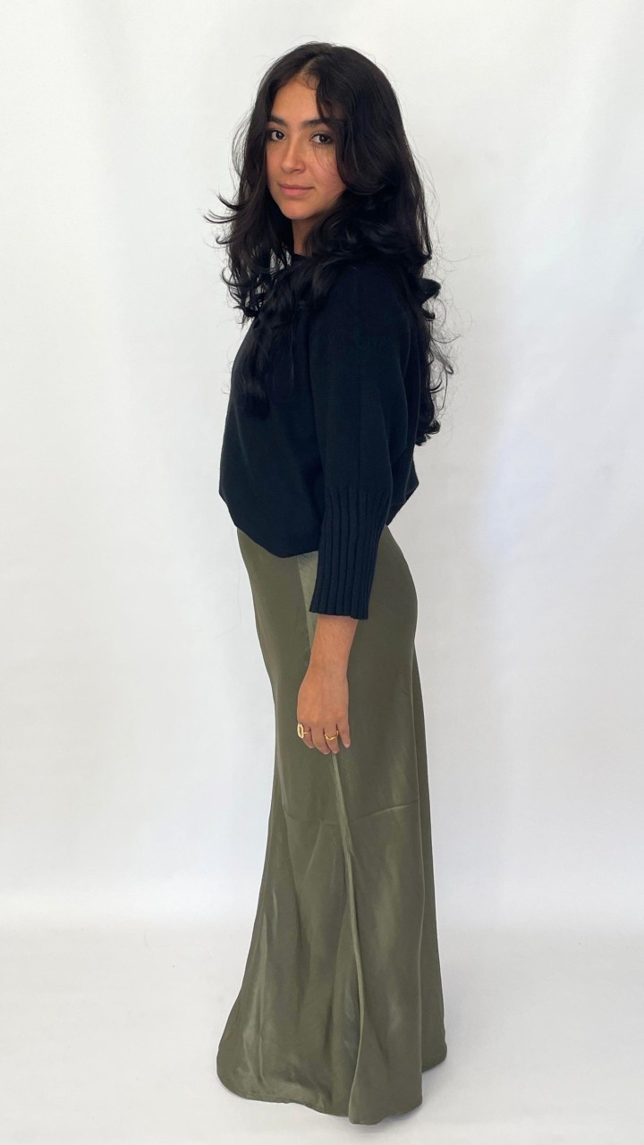 FALDA LARGA SATINADA