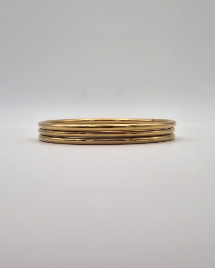 PULSERA RÍGIDA TRIPLE ARO - ACERO INOXIDABLE