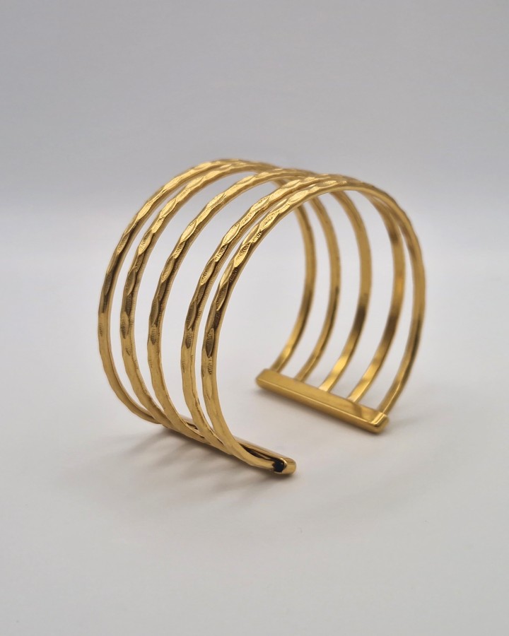 PULSERA RÍGIDA ROMANA - ACERO INOXIDABLE