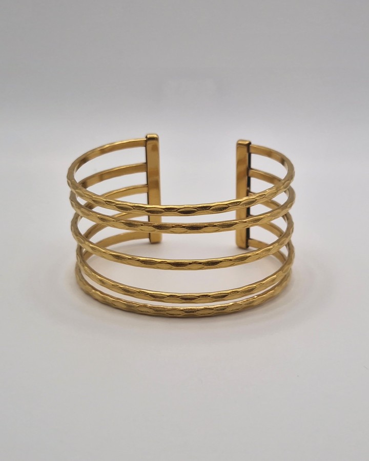 PULSERA RÍGIDA ROMANA - ACERO INOXIDABLE