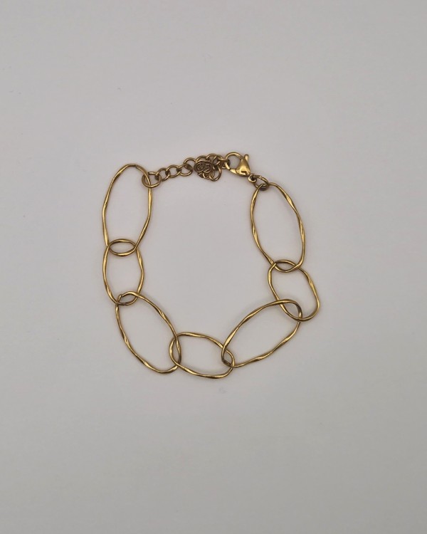 PULSERA OVALOS ENTRELAZADOS - ACERO INOXIDABLE