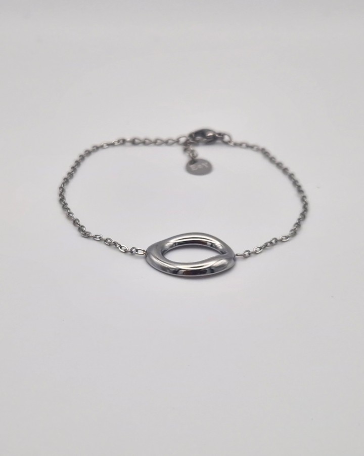 PULSERA OVAL PEQUEÑO - ACERO INOXIDABLE