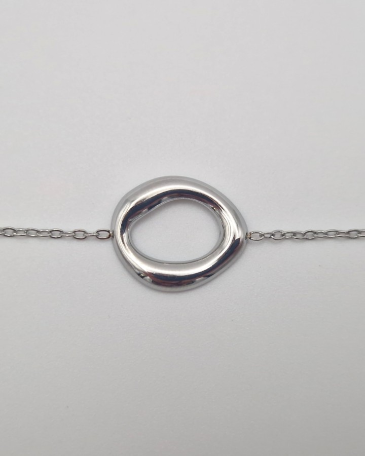 PULSERA OVAL PEQUEÑO - ACERO INOXIDABLE