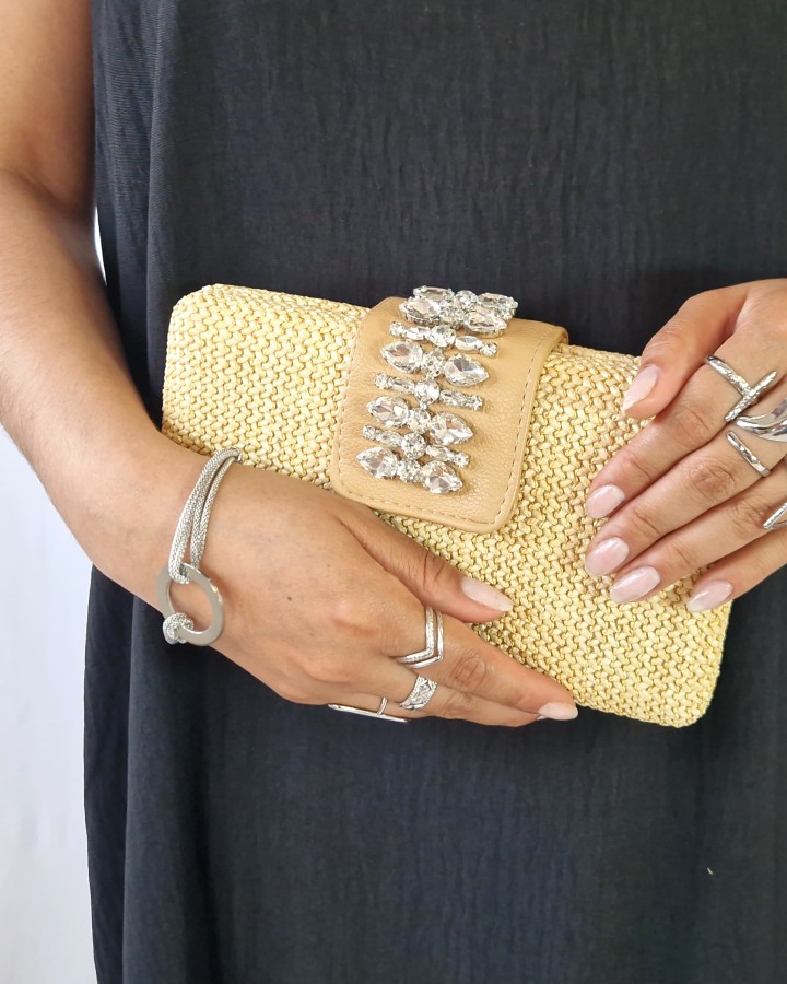 PULSERA CORDÓN EFECTO MALLA - ACERO INOXIDABLE