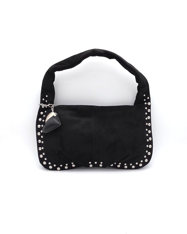 BOLSO DE HOMBRO EFECTO PIEL CON TACHUELAS