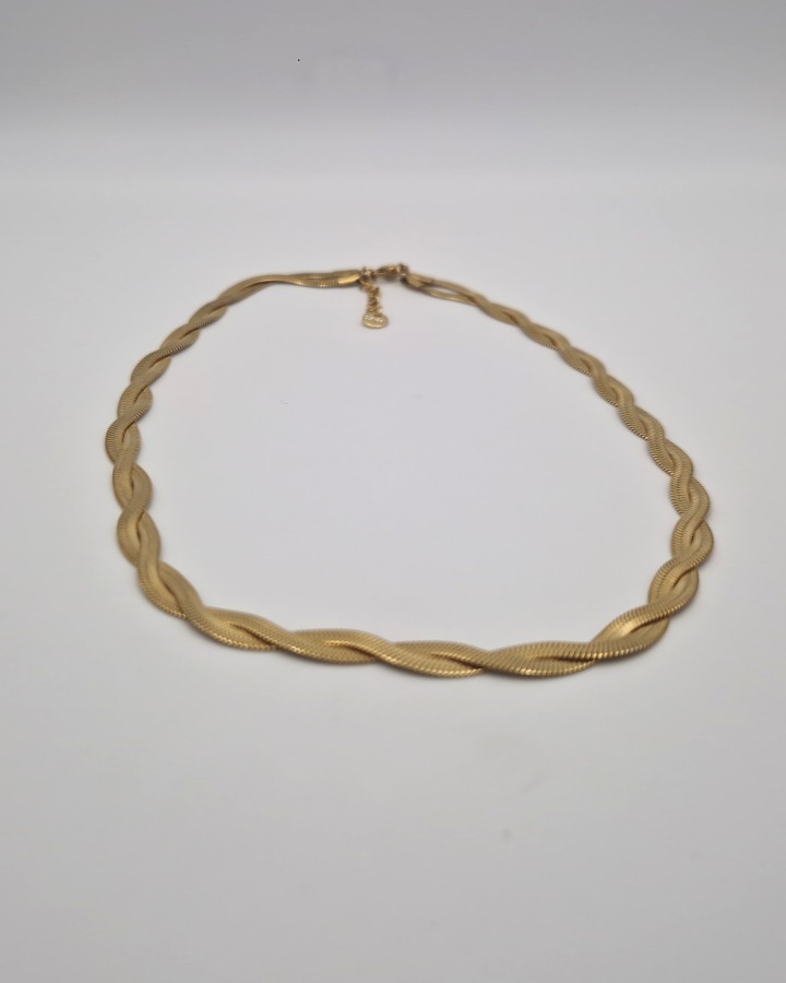 COLLAR CADENA TRENZADA - ACERO INOXIDABLE