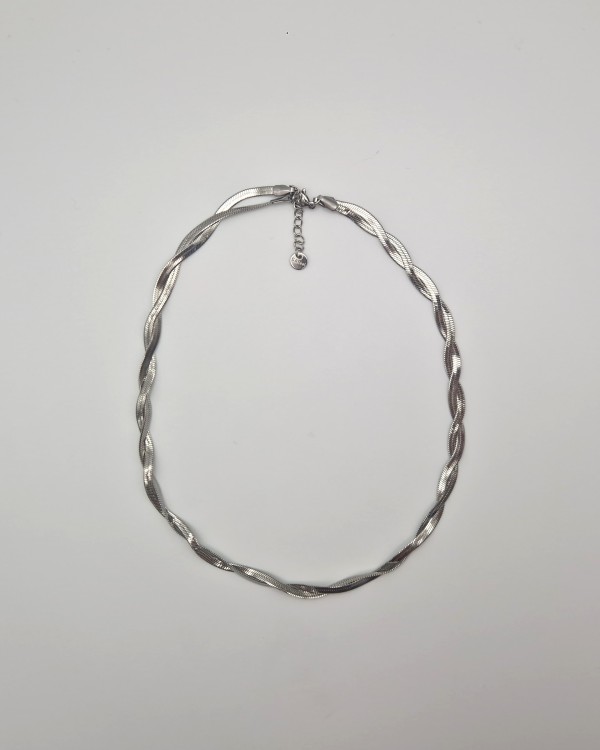 COLLAR CADENA TRENZADA - ACERO INOXIDABLE