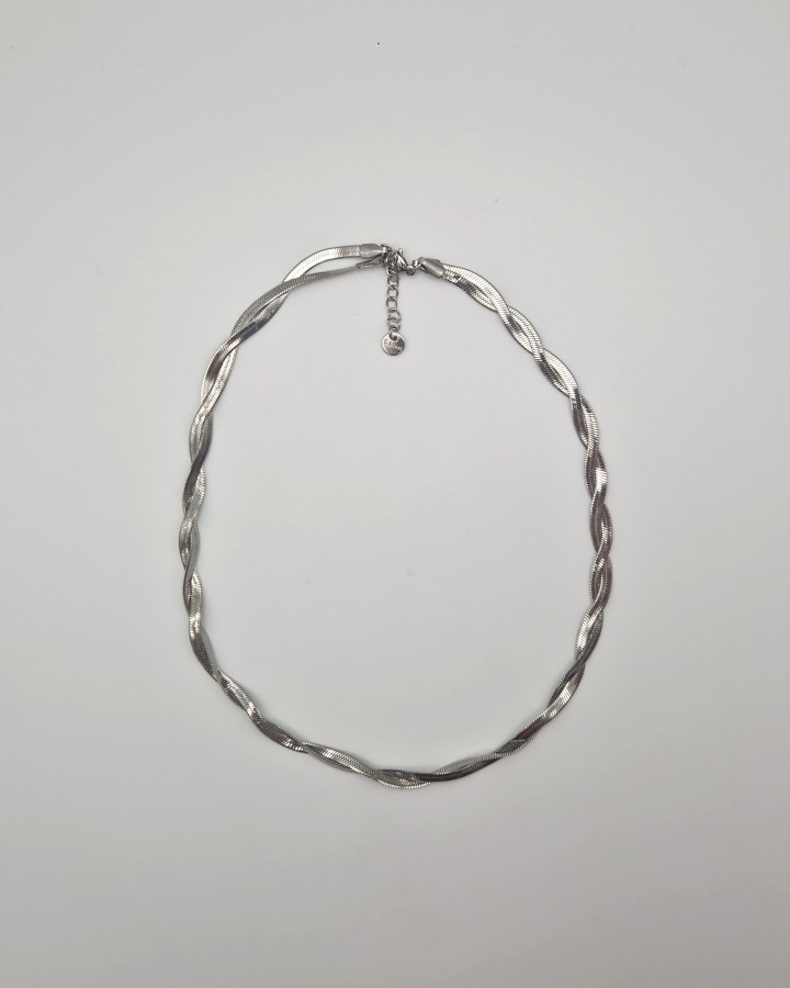 COLLAR CADENA TRENZADA - ACERO INOXIDABLE