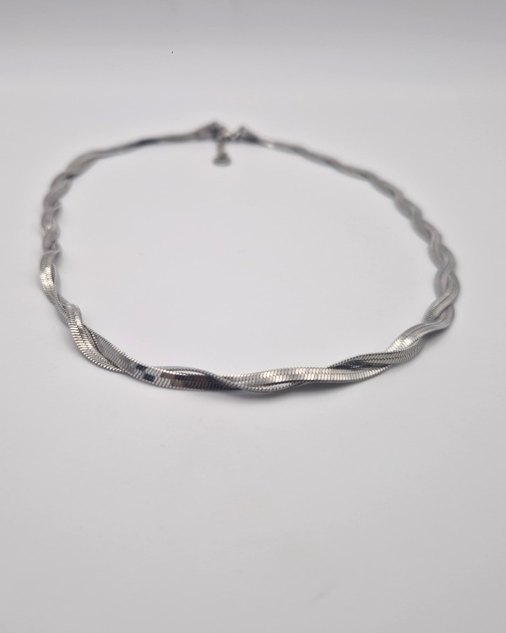 COLLAR CADENA TRENZADA - ACERO INOXIDABLE