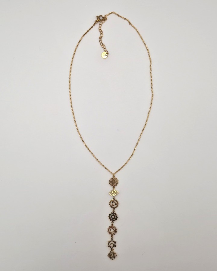 COLLAR 7 CHAKRAS - ACERO INOXIDABLE