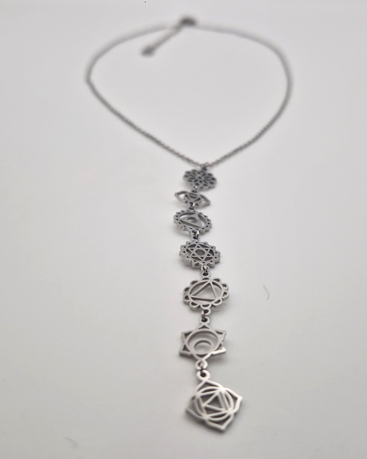 COLLAR 7 CHAKRAS - ACERO INOXIDABLE