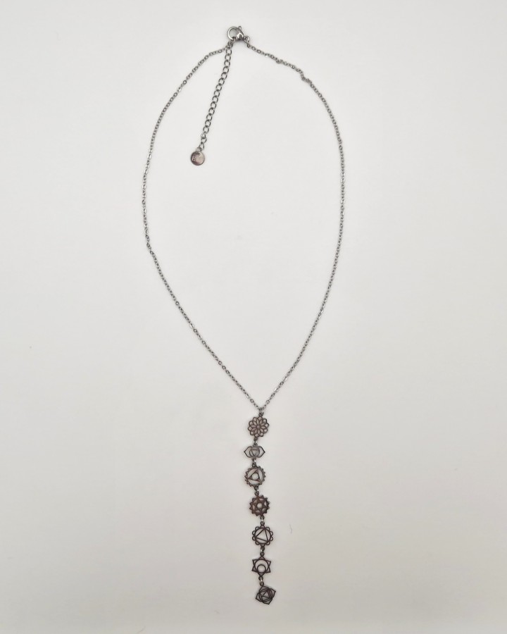COLLAR 7 CHAKRAS - ACERO INOXIDABLE