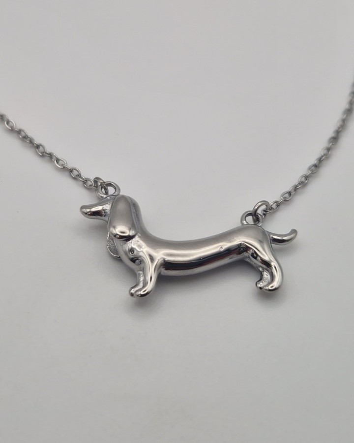 COLLAR PERRO SALSICHA - ACERO INOXIDABLE