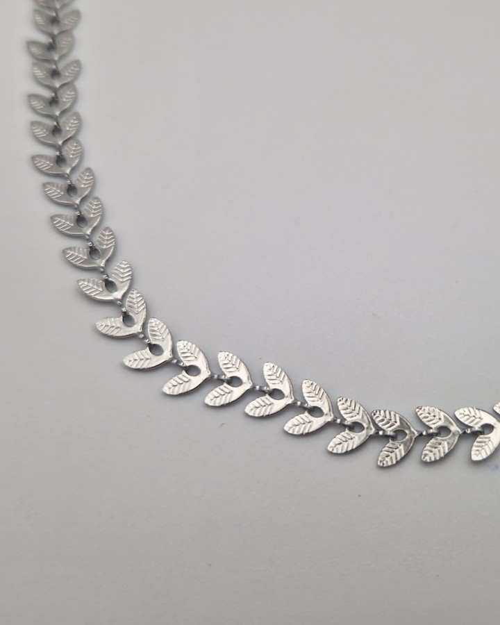 COLLAR ESPIGA - ACERO INOXIDABLE