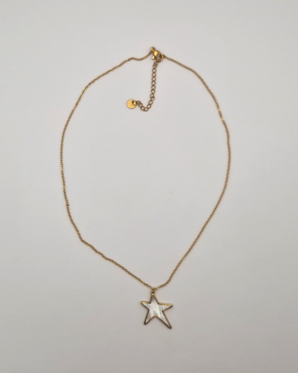 COLLAR ESTRELLA NACARADA - ACERO INOXIDABLE