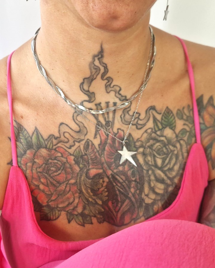 COLLAR ESTRELLA NACARADA - ACERO INOXIDABLE