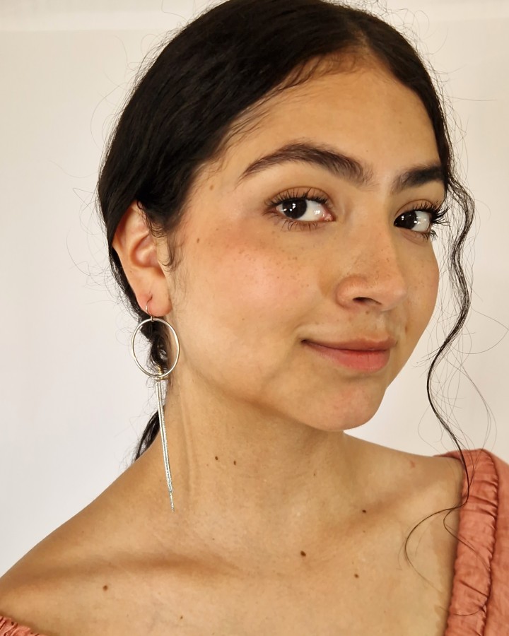 AROS CON DOBLE COLGANTE - ACERO INOXIDABLE