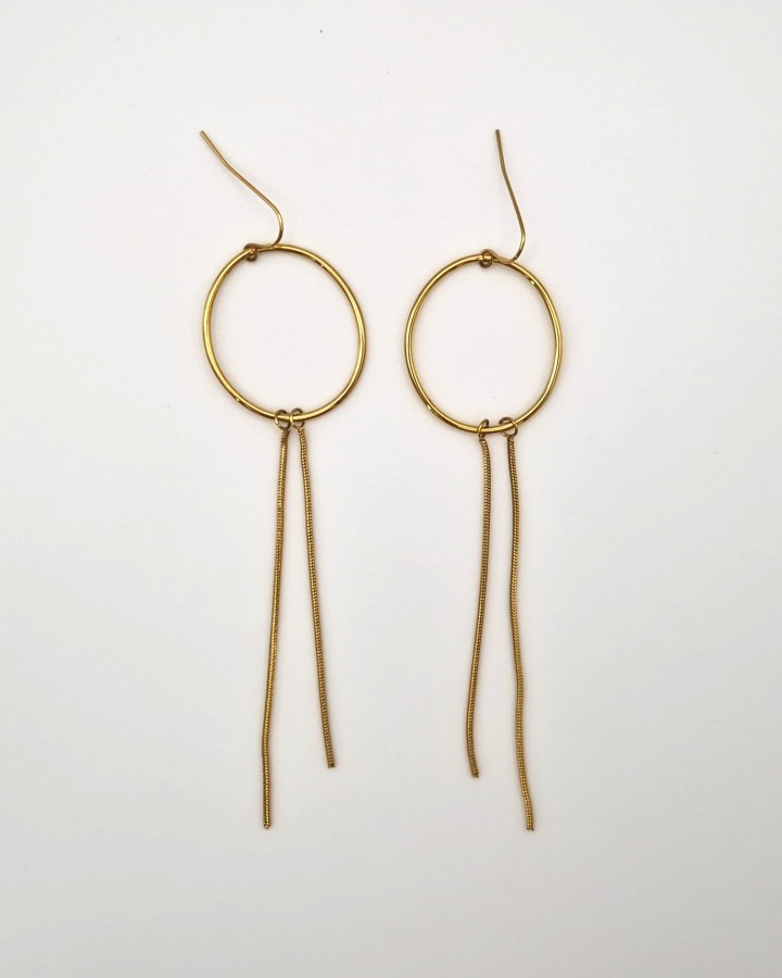 AROS CON DOBLE COLGANTE - ACERO INOXIDABLE