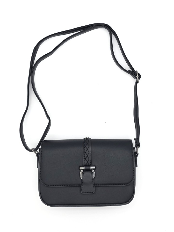 BOLSO BANDOLERA CON HEBILLA TRENZADA