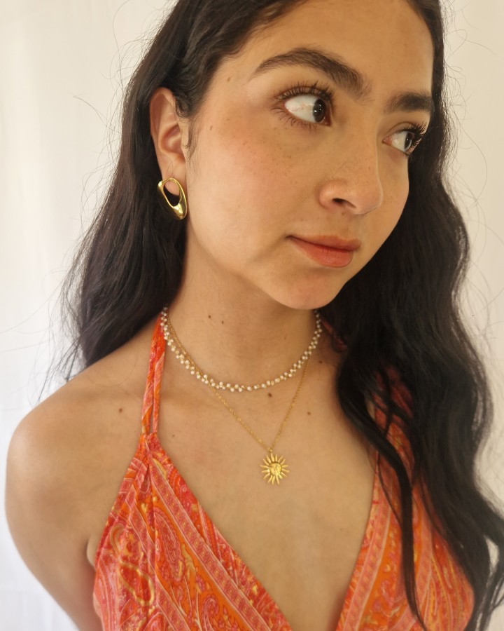 PENDIENTES CIRCULO IRREGULAR - ACERO INOXIDABLE