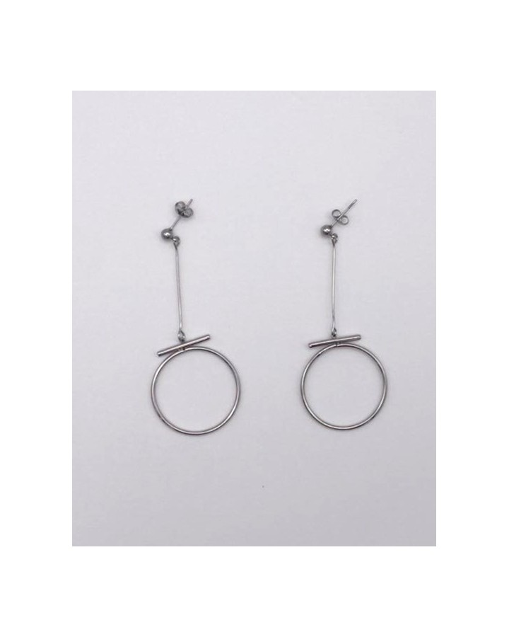 PENDIENTES LARGOS ARO VINTAGE - ACERO INOXIDABLE