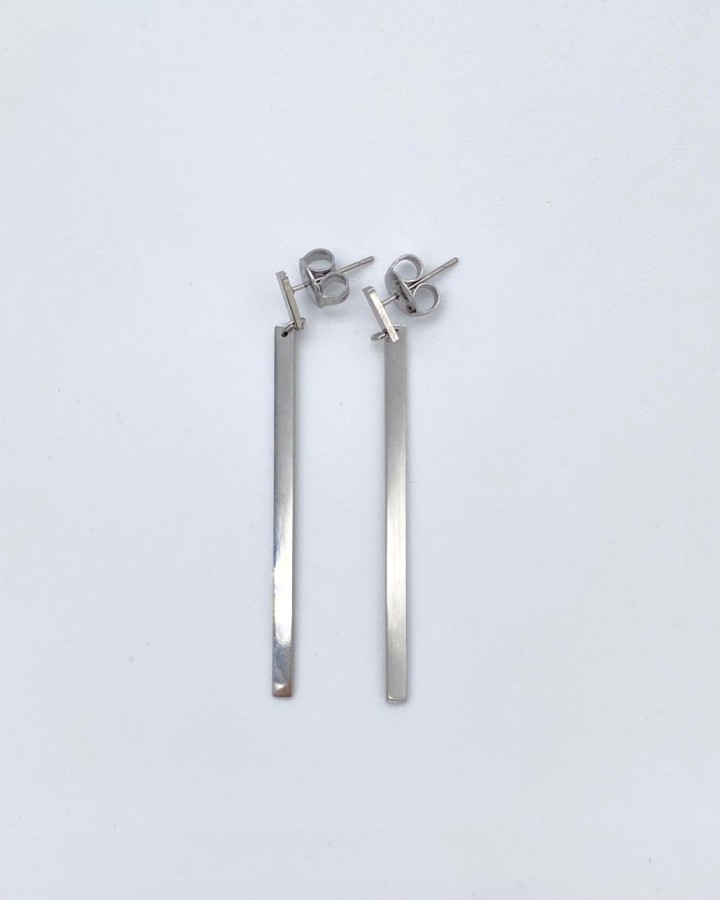 PENDIENTES LARGOS BARRA - ACERO INOXIDABLE