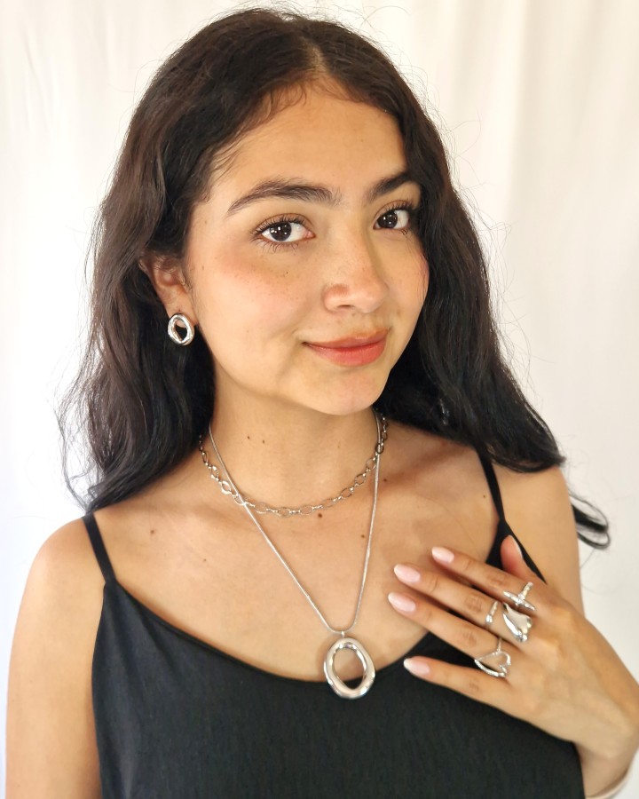 PENDIENTES OVAL IRREGULAR - ACERO INOXIDABLE